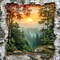 5D Diamond Art Kits for Adults Beginners, Forest Landscape Diamond Painting Kits, DIY Full Round Drill Paint by Diamonds Dot Gem Art for Adults, Home Wall Decor 13.7X13.7 Inch